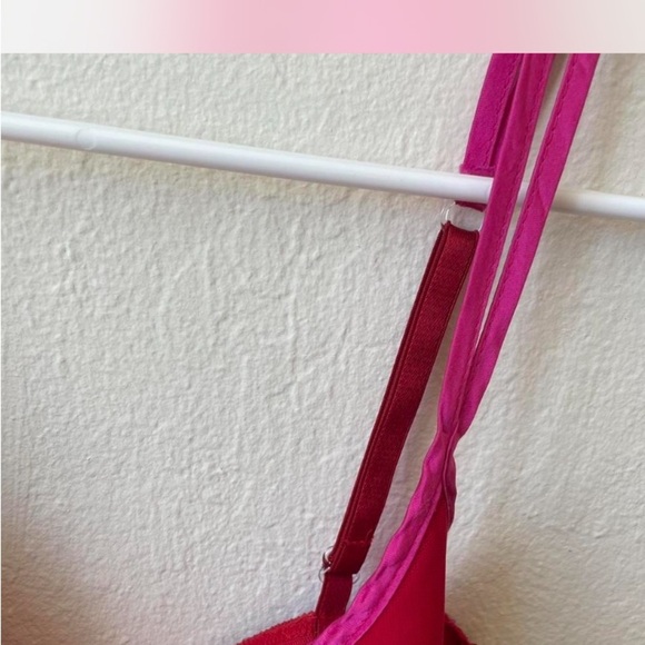 Victoria Secret Sheer Babydoll Red with Pink Details Extra Small - Picture 5 of 9
